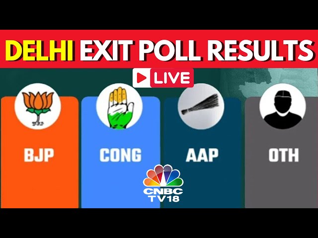 Delhi Exit Polls Results 2025 LIVE: AAP, BJP, or Congress-Who Will Win The Three Way Contest? | N18L