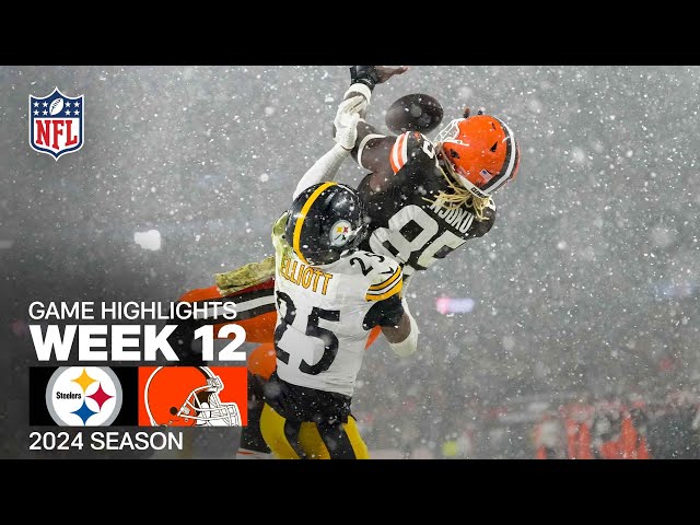 Pittsburgh Steelers vs. Cleveland Browns Game Highlights | NFL 2024 Season Week 12