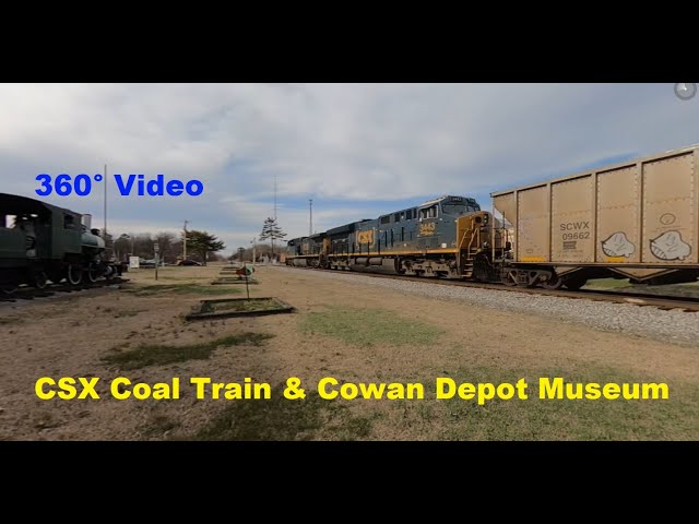 360° Video - CSX Coal Train & Cowan Depot Museum