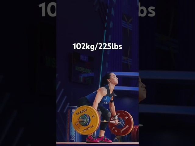 Giulia Miserendino (BW~64kg)  🇮🇹 102kg/225lbs snatch at 2024 WWC in Bharain #weightlifting #shorts