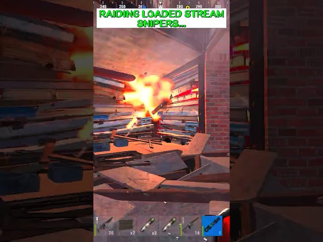 How I RAIDED a LOADED STREAMSNIPER on wipeday 💰#rust #shorts #gaming