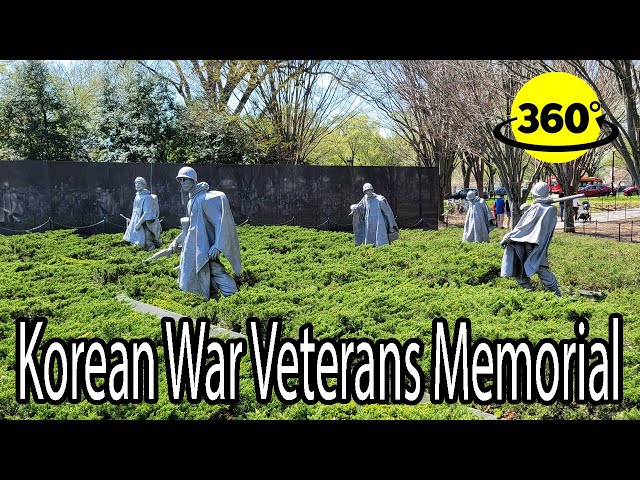 360° Video | We walk around the Korean War Veterans Memorial | Washington DC