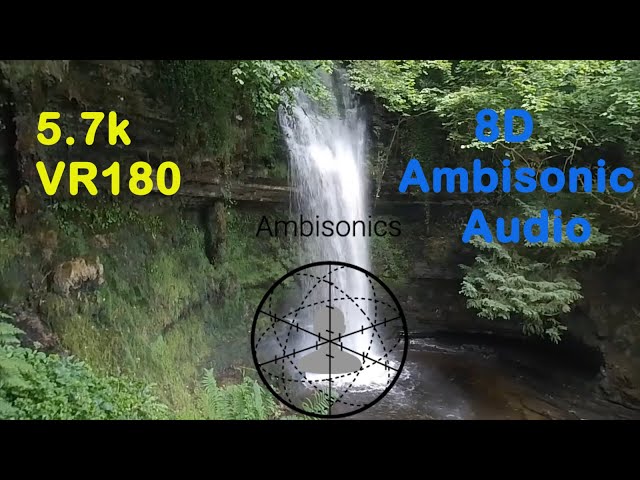 Waterfalls Up Close Leitrim Ireland VR180 8D Ambisonic