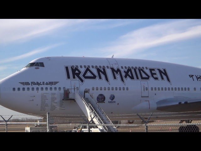 IRON MAIDEN'S BOEING 747 "ED FORCE ONE" at Edmonton International Airport (YEG) April 7th, 2016