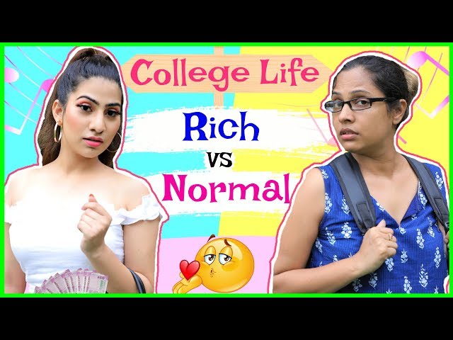 College Life - RICH vs NORMAL | #Fun #Sketch #RolePlay #Anaysa #ShrutiArjunAnand