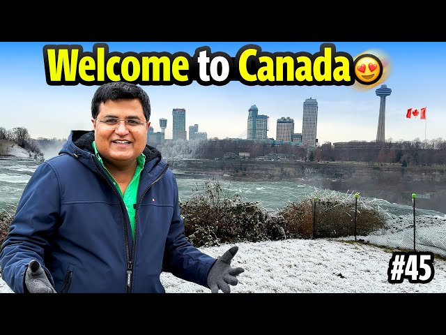 Stunning view of NIAGARA FALLS in Snow ❄️| US-Canada Border | Exploring America Ep.45