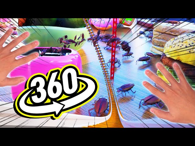 VR 360° Mini Roller coaster | Cockroaches City