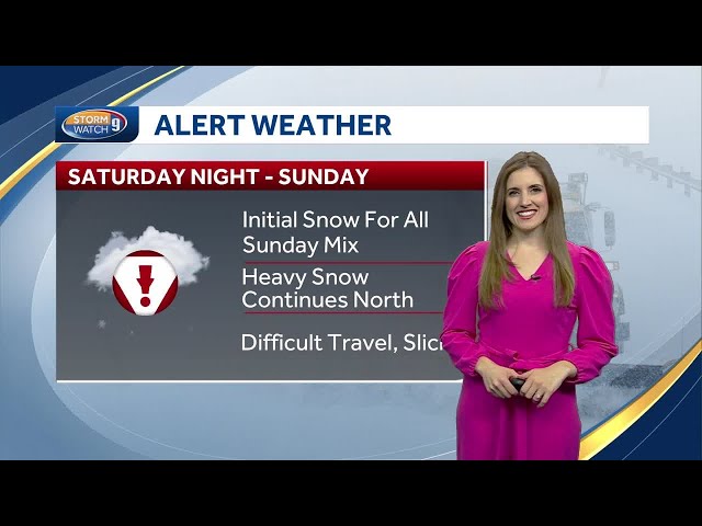 Video: Snow to icy mix over weekend