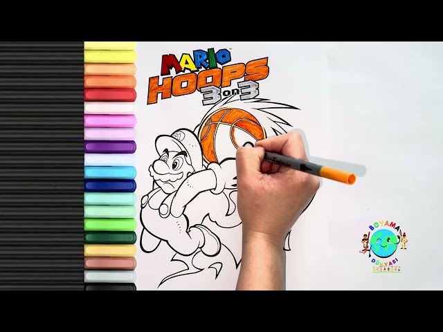 How to Draw Super Mario Coloring kolay Boyama Malen Çocuk Kids