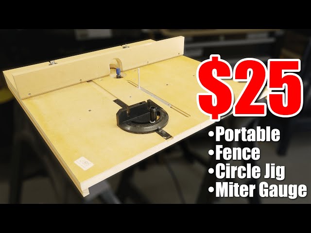 Cheap DIY Router Table for Beginners with Fence, Circle Cutting JIG, and Miter Gauge