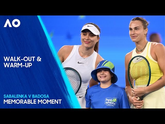 Sabalenka v Badosa Walk-Out & Warm-Up | Semifinal | Australian Open 2025