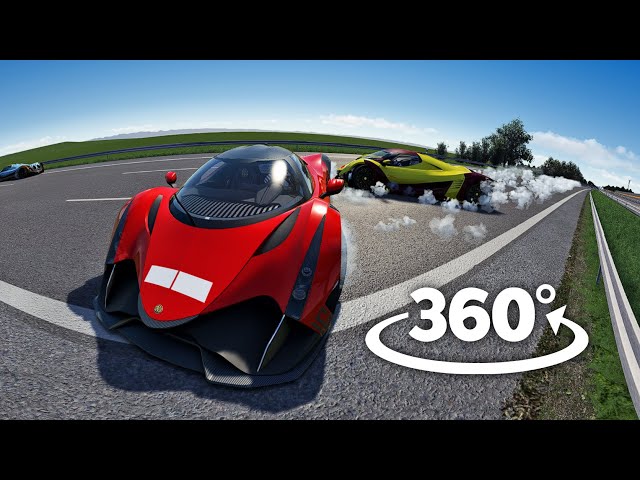 360° video Devel Sixteen Dangerous SPEED Over 500Kmh racing