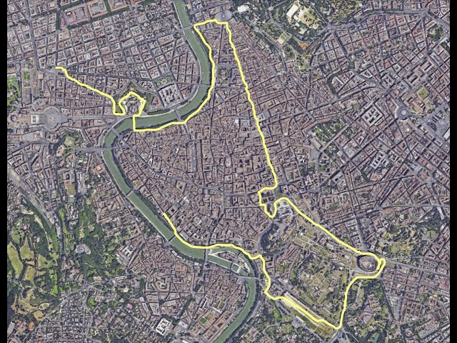 Veloce giro in bici al centro di Roma. 4.2.2025