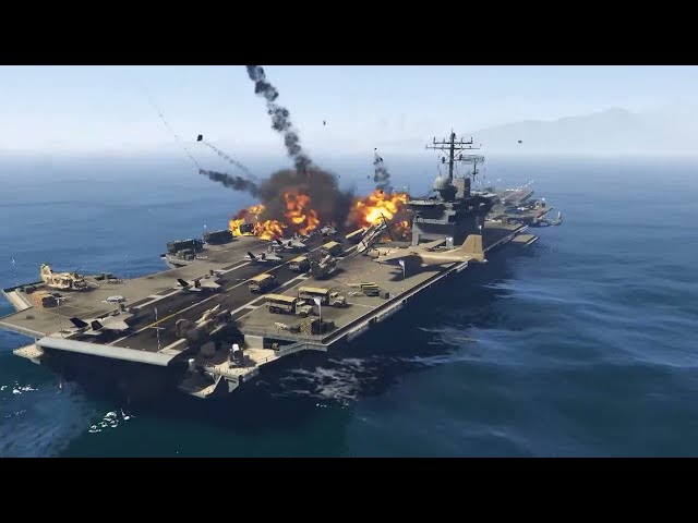 Iranian Fighter Jets & Helicopters Attack on Israeli Military Convoy & Airport of Tel-Aviv - GTA 5