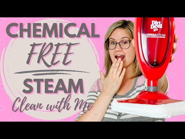 CHEMICAL FREE CLEAN WITH ME | How to use steam to clean the entire kitchen