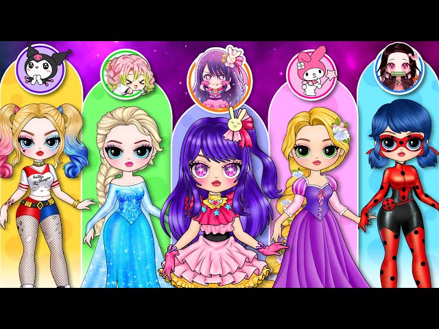 Disney Princess, Ladybug & Harley Quinn Get New Fashion | Best DIY Fashion Paper Dolls