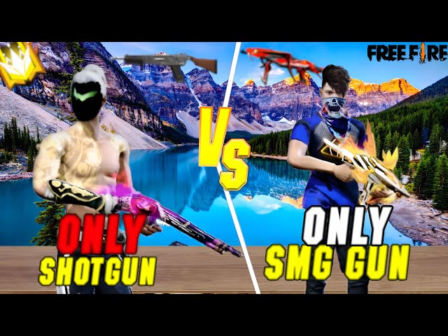 Only Shotgun Vs Smg Gun Challenge Who Will Win 🏆? Which Gun Is Best - Free Fire