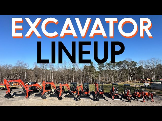 Kubota Excavator Lineup