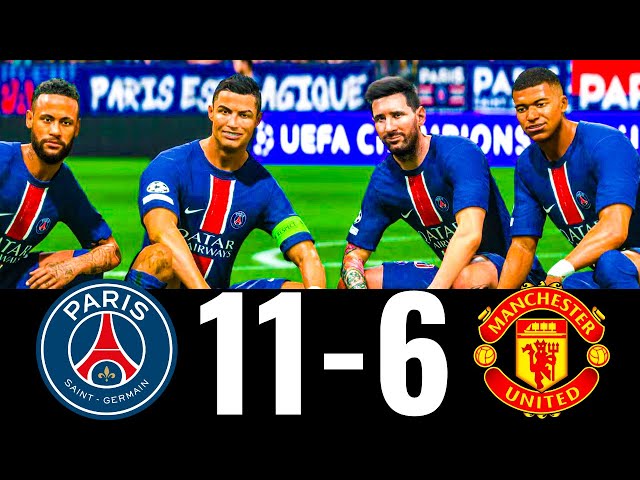 FC 25 -MESSI RONALDO NEYMAR MBAPPE & HAALAND | ALL STARS | PSG 11-6 MANCHESTER UNITED | PS5 GAMEPLAY