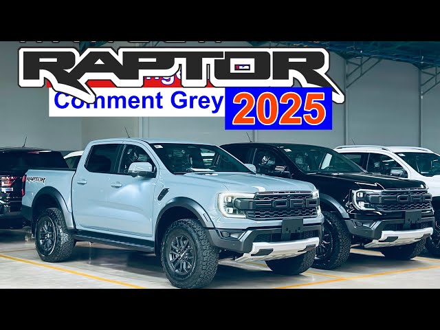 🔥🔥New Color Ford Ranger Raptor 2025 | Color CommentGrey 2.0L Bi-Turbo Diesel 10 Speed Automatic