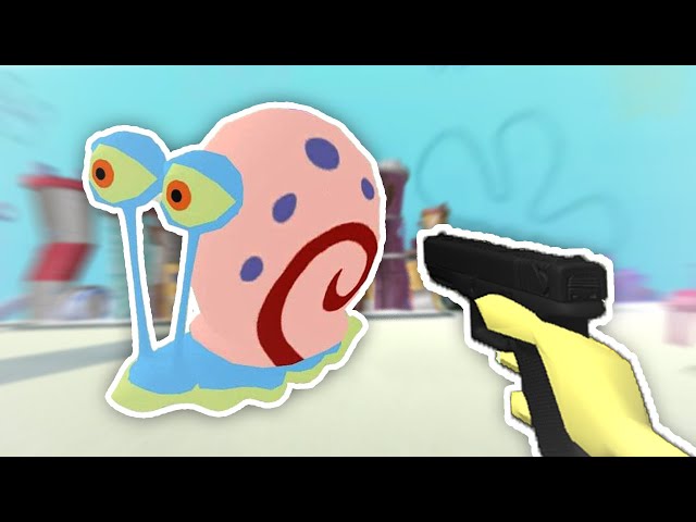 SPONGEBOB HAS A GUN!