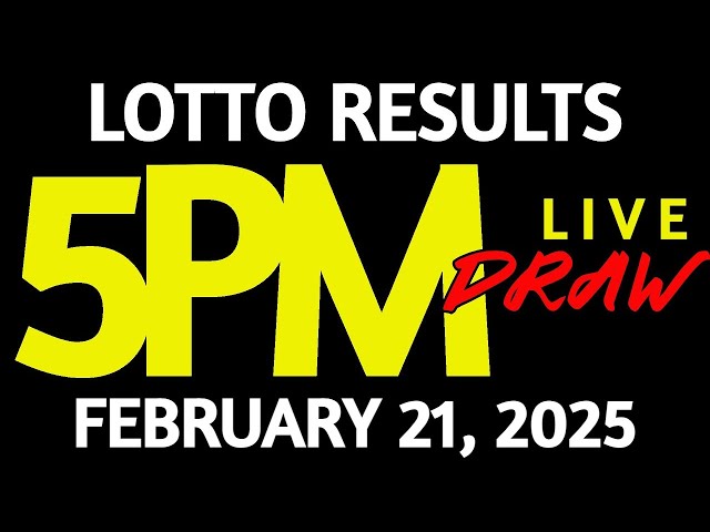 Lotto Result Today 5:00 pm draw February 21, 2025 Friday PCSO LIVE