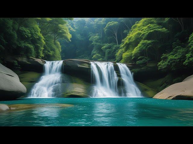 Water Falls Relaxing Sounds With Beautiful Forest, Nature Sounds  MPP Relaxation