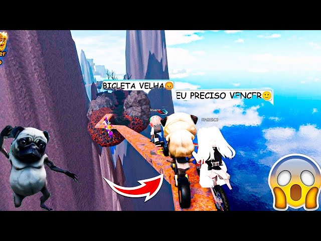 "Desafio da Bicicleta no Vulcão: Aventura Extrema no Roblox"