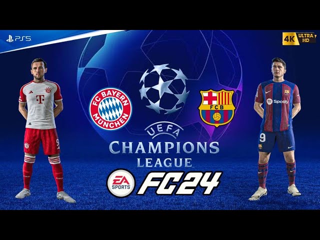 FC 24 - Bayern Munich vs Barcelona Ft. Harry Kane | UEFA Champions League | Gameplay PS5 4K HDR