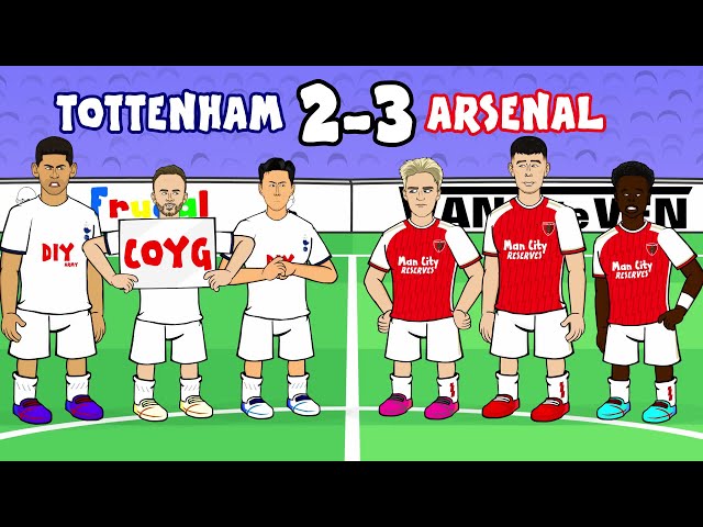 TOTTENHAM 2-3 ARSENAL😂 (Saka Havertz Hojbjerg Parody Goals Highlights)