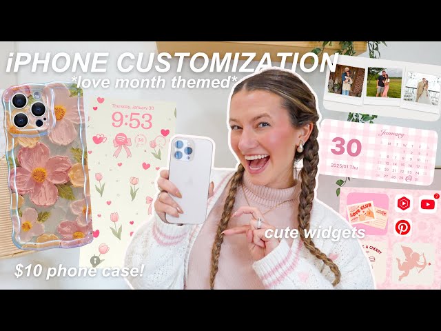 HOW TO CUSTOMIZE YOUR iPHONE FOR FEBRUARY 🎀 (february iphone customization)