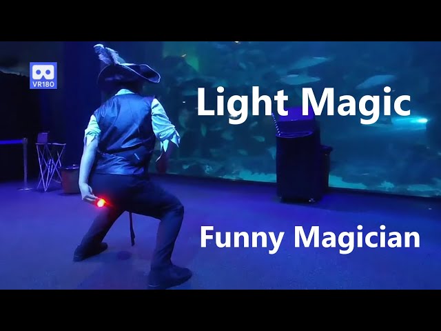 3D 180VR 4K Light Magic Funny Magician Burning in his Butt 🤣🤣  Great illusionist