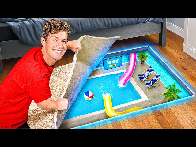 I Built a SECRET Pool in My Room!