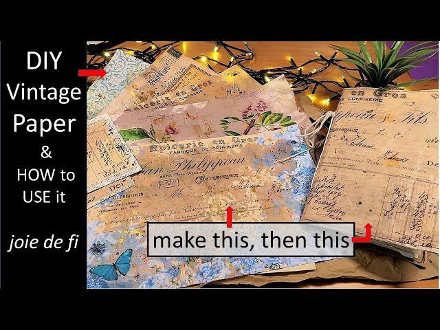 DIY VINTAGE PAPER and How To Use It ✅ Junk Journal New Idea