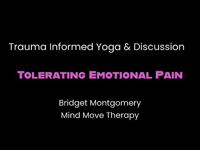 Yoga and discussion for trauma healing.