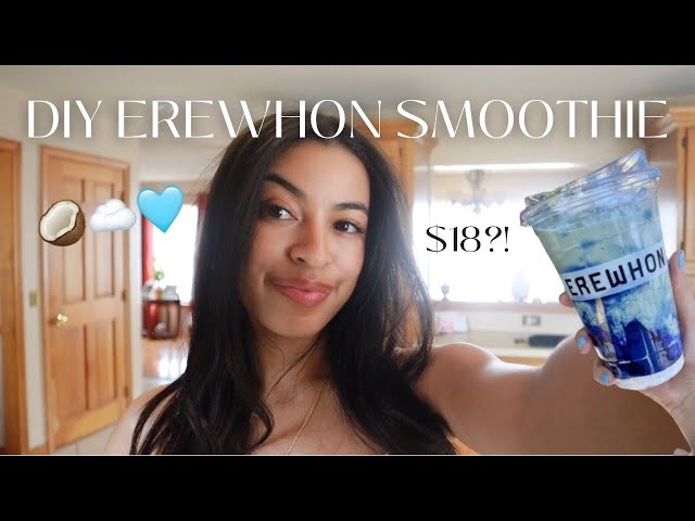 DIY COCONUT CLOUD EREWHON SMOOTHIE RECIPE 🥥🥛🩵