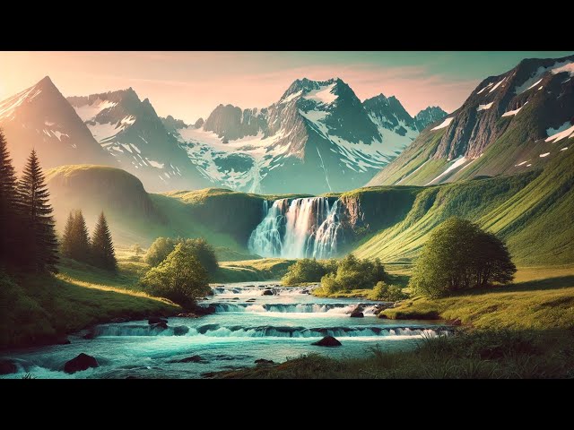 Breathtaking Nature Relaxation | Mountains, Waterfalls & Soothing Music for Stress Relief 🌿