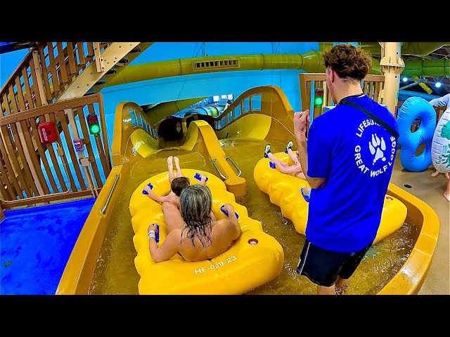 Water Slides at Great Wolf Lodge Water Park | Webster, Texas, USA