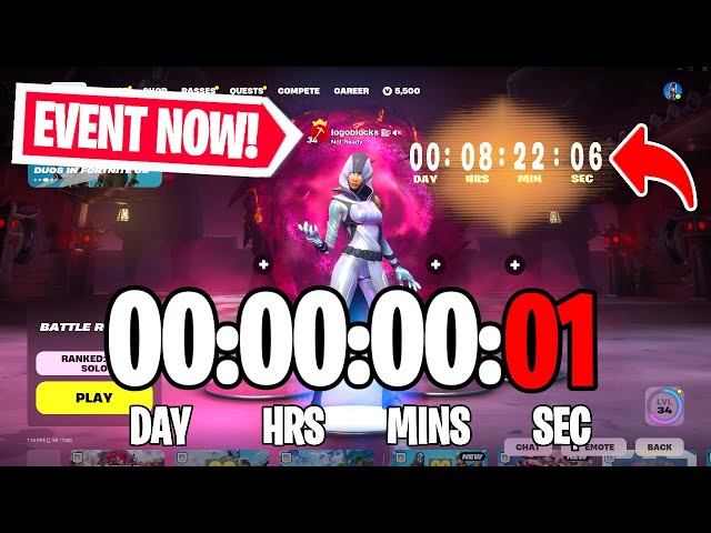 FORTNITE EVENT IN-GAME LOBBY COUNTDOWN LIVE🔴 24/7 - Fortnite Chapter 6 Season 2 Countdown!