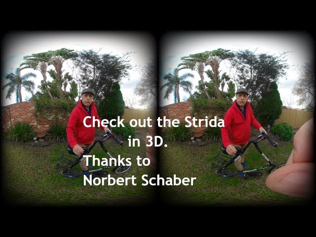 Norbert Schaber, he is a bike rider, and he loves to ride his Strida in 3D