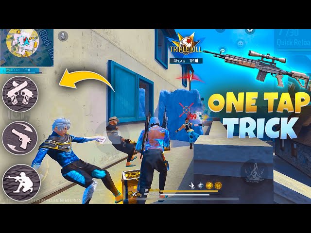 SECRET { WOODPECKER } LONG RANGE ONE TAP TRICK || FREE FIRE ONE TAP TRICK 🔥