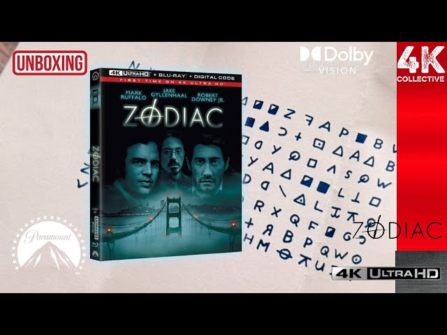 Zodiac 4k UltraHD Blu-ray Paramount Pictures unboxing