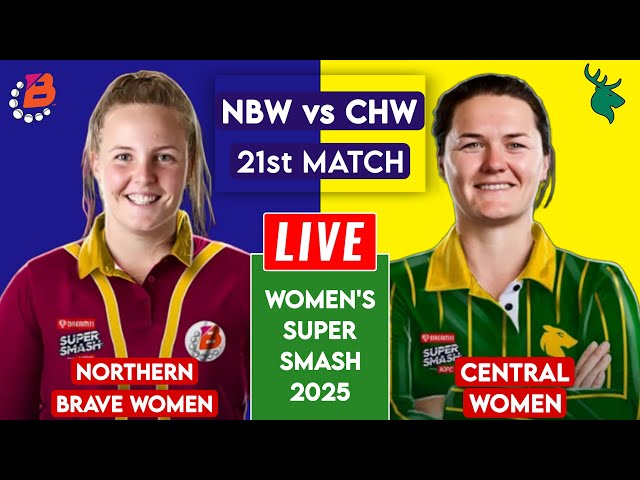 🔴 Womens Super Smash Live | Northern Brave Women vs Central Hinds Women Live | NBW vs CHW Live Score