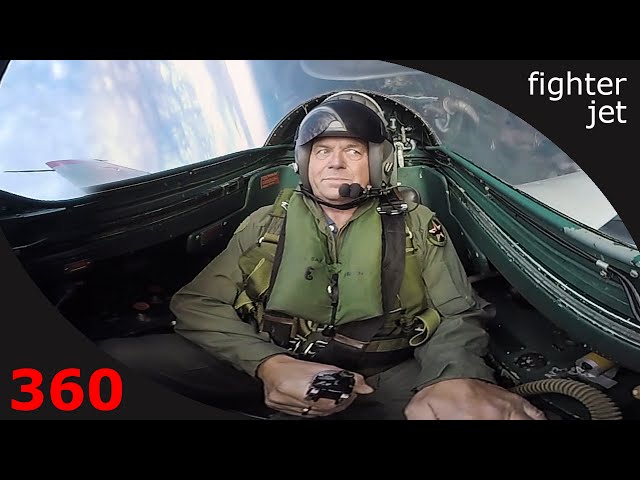 360° cockpit view | Passenger flying a military jet