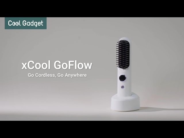 xCool GoFlow 3 in 1 Cordless Hair Straightening Brush, Curling Iron