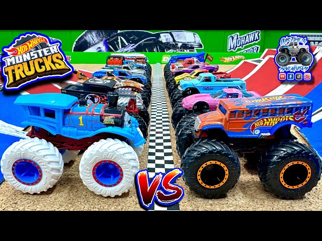 Toy Diecast Monster Truck Racing Tournament | Round #38 | Hot Wheels Mainlines 🆚 Treasure Hunts