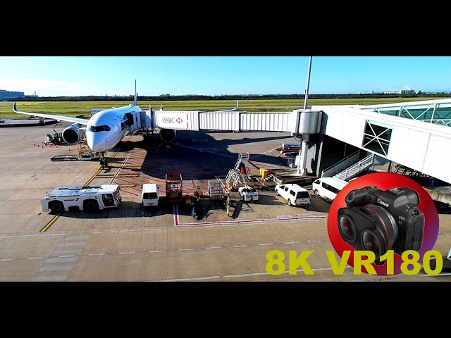 8K VR180 I LOVE WATCHING PLANES early morning in Brisbane BNE airport 3D (Travel/Lego/ASMR/Music)