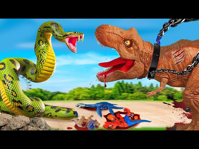 New Hollywood Movie (2023) Dinosaur Attack | T-rex Vs Anaconda | Jurassic Park| Dinosaur