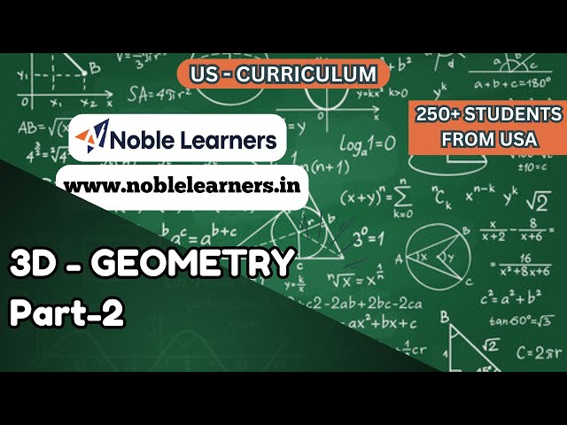 3D Geometry #2 | Maths | Online Tutoring for the USA from India| US Curriculum