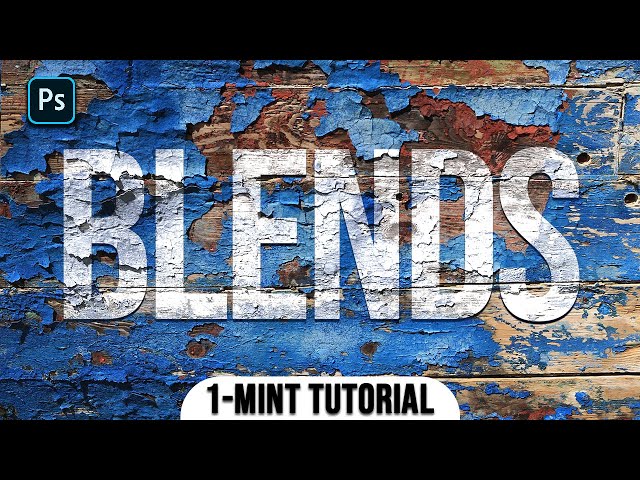 1-Minute Tutorial | How To Blend Text in Photoshop